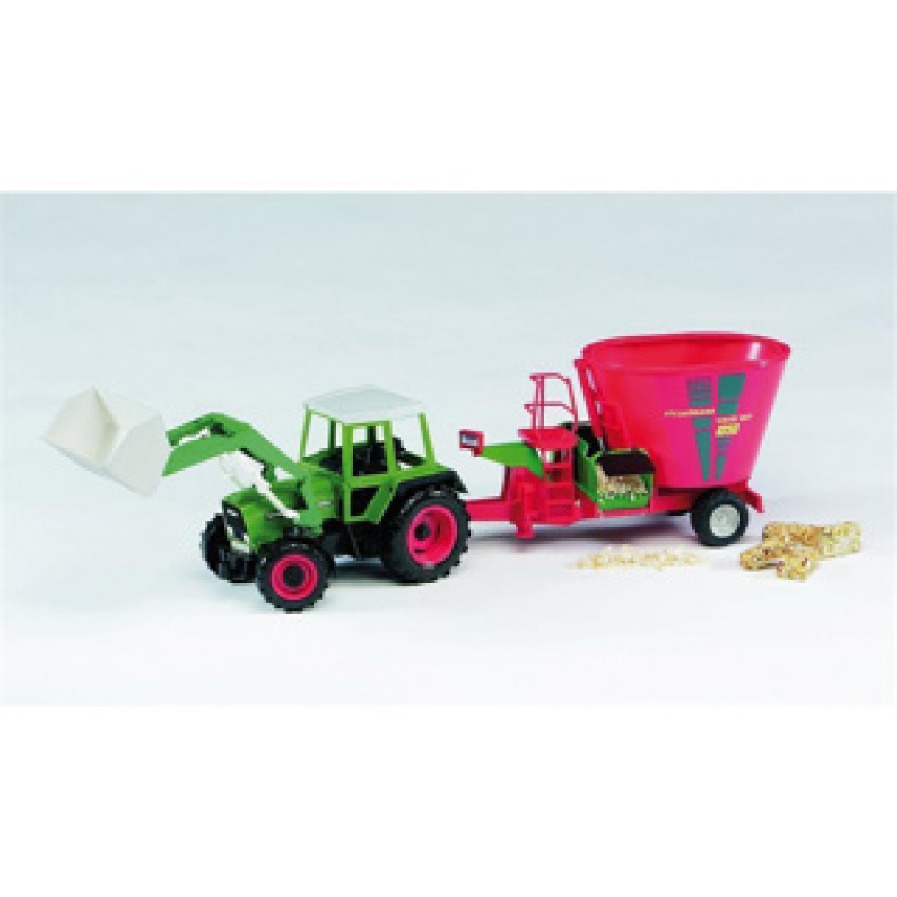 Bruder Tractor Aanhanger Voedermixmachine Strautmann Verti Mix 1050 - Afbeelding 4