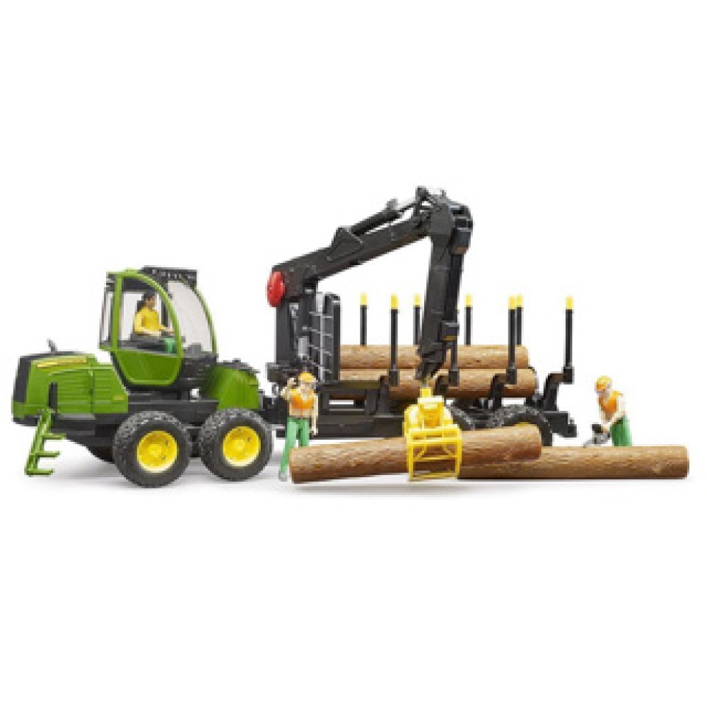 Bruder Tractor John Deere Forwarder 1210E Met Boomstamgrijper - Afbeelding 2