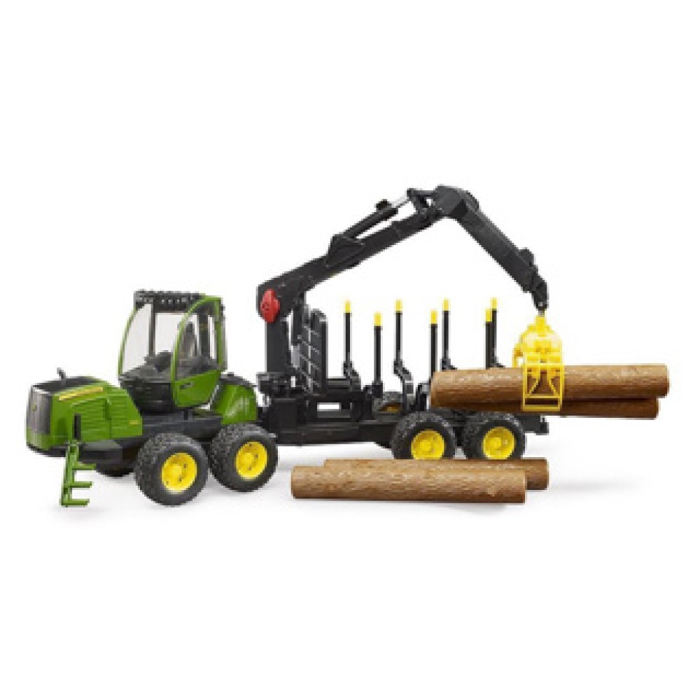 Bruder Tractor John Deere Forwarder 1210E Met Boomstamgrijper - Afbeelding 3