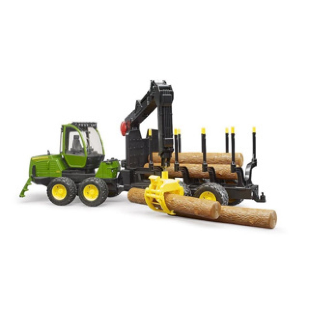 Bruder Tractor John Deere Forwarder 1210E Met Boomstamgrijper - Afbeelding 4