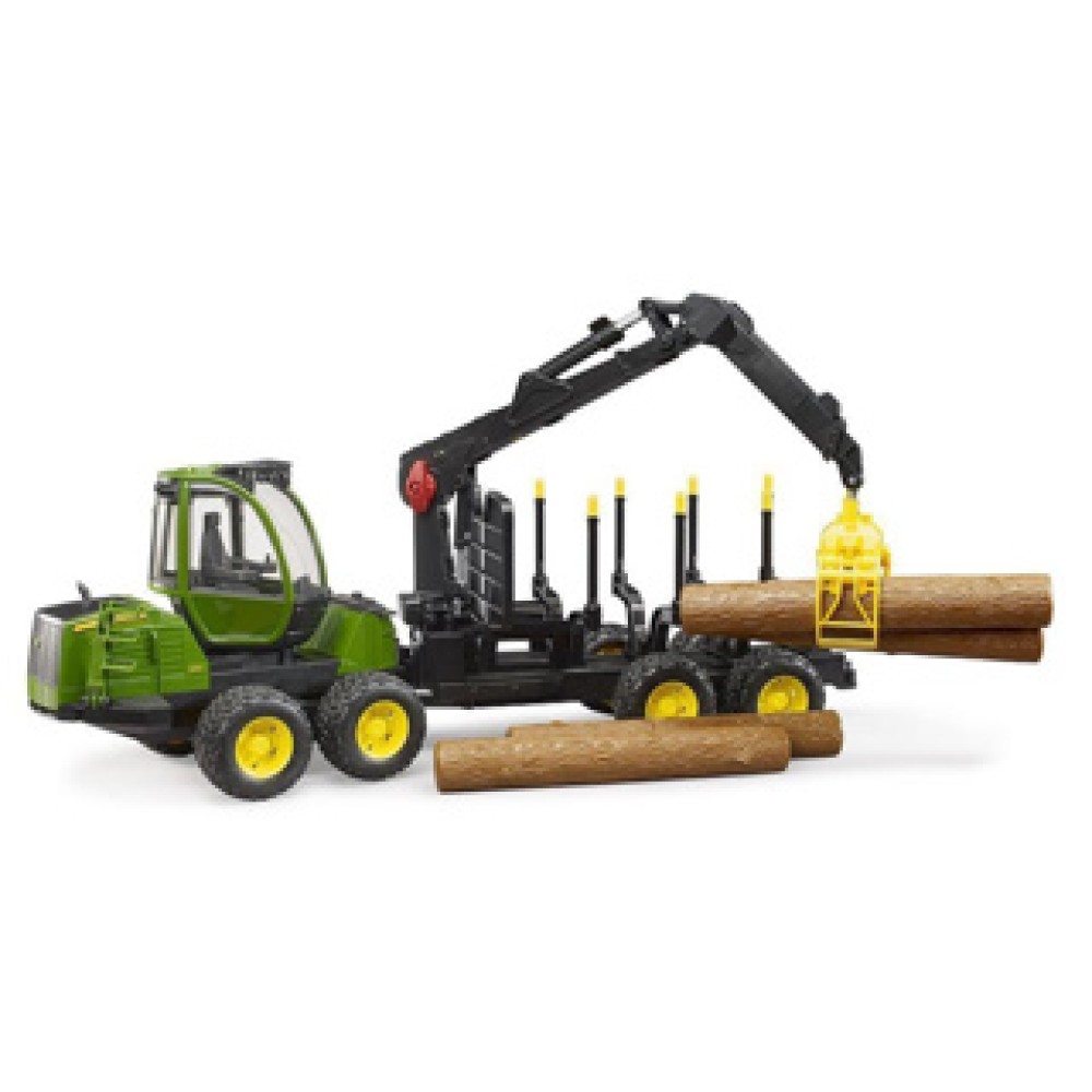 Bruder Tractor John Deere Forwarder 1210E Met Boomstamgrijper - Afbeelding 5