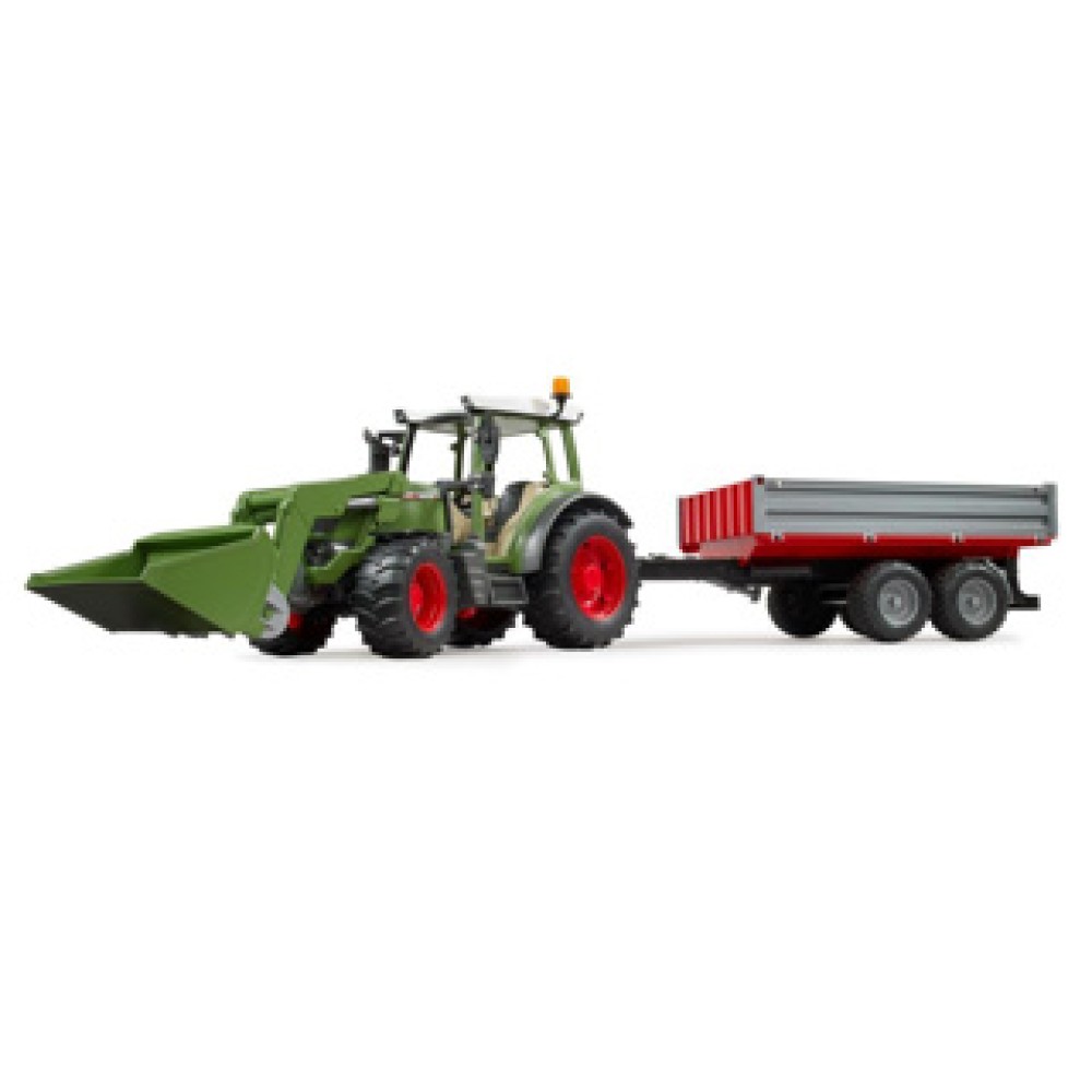 Bruder Tractor Fendt 210 S Met Aanhanger - Afbeelding 2