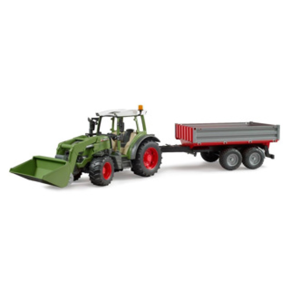 Bruder Tractor Fendt 210 S Met Aanhanger - Afbeelding 3