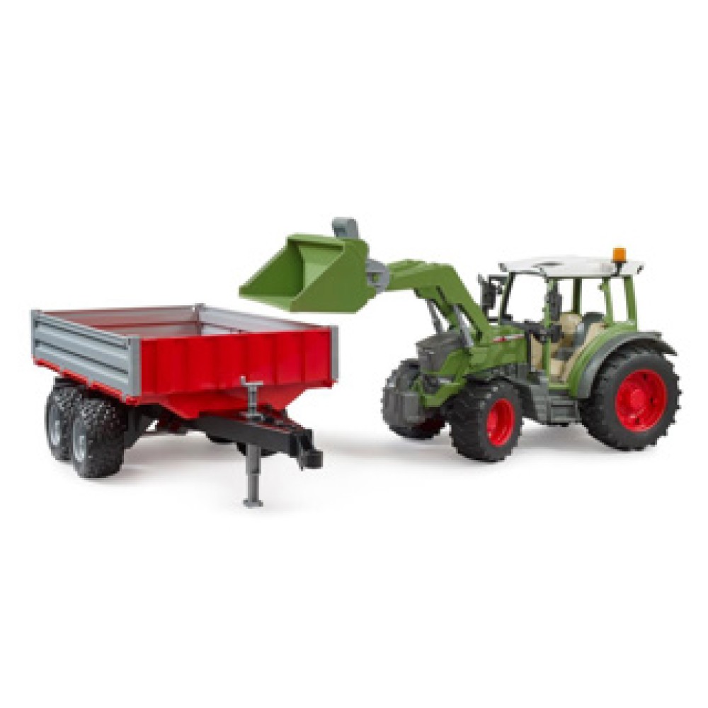 Bruder Tractor Fendt 210 S Met Aanhanger - Afbeelding 4
