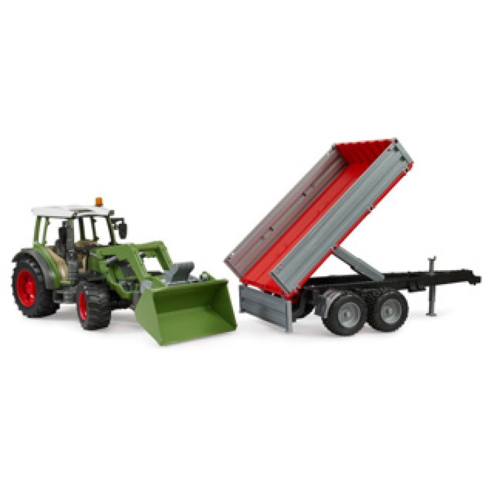 Bruder Tractor Fendt 210 S Met Aanhanger - Afbeelding 5