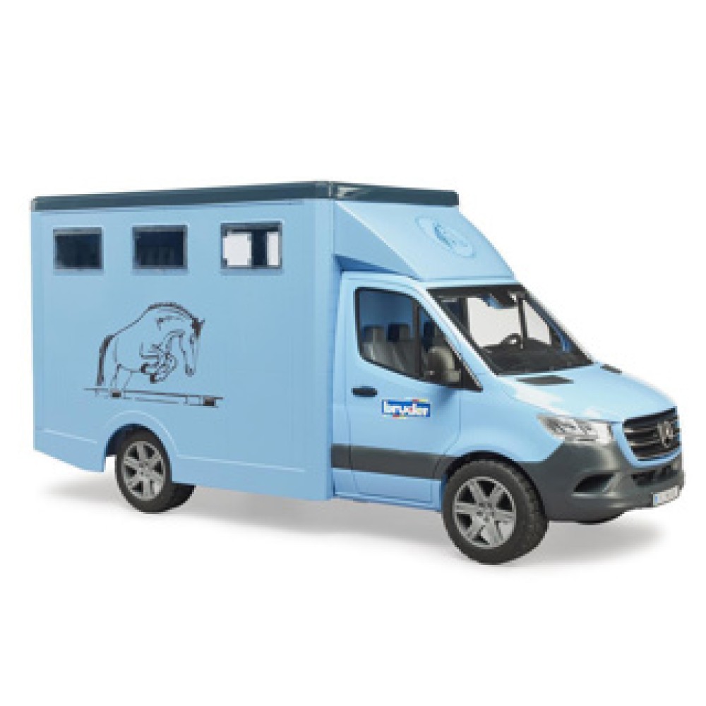Bruder Diertransporter Mercedes Benz Met 1 Paard - Afbeelding 2