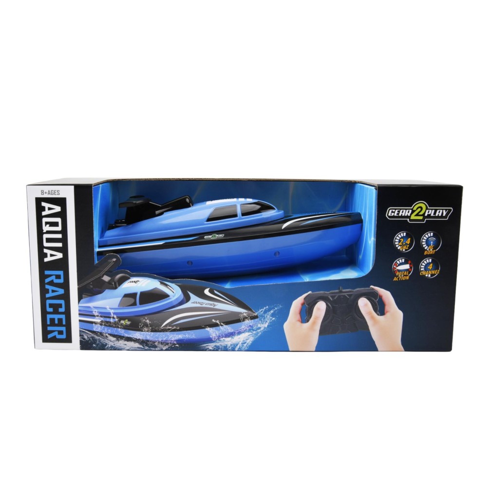 Radio controlled speedboot Rood en blauw 2 assorti