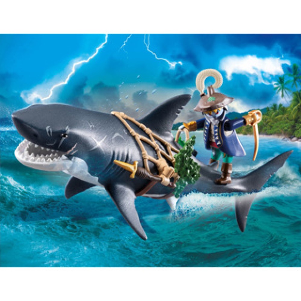 Playmobil 71793 reuzenhaai met piraat - Afbeelding 3
