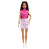 Barbie pop fashionista roze trui donker haar