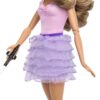 Barbie pop fashionista met paarse jurk