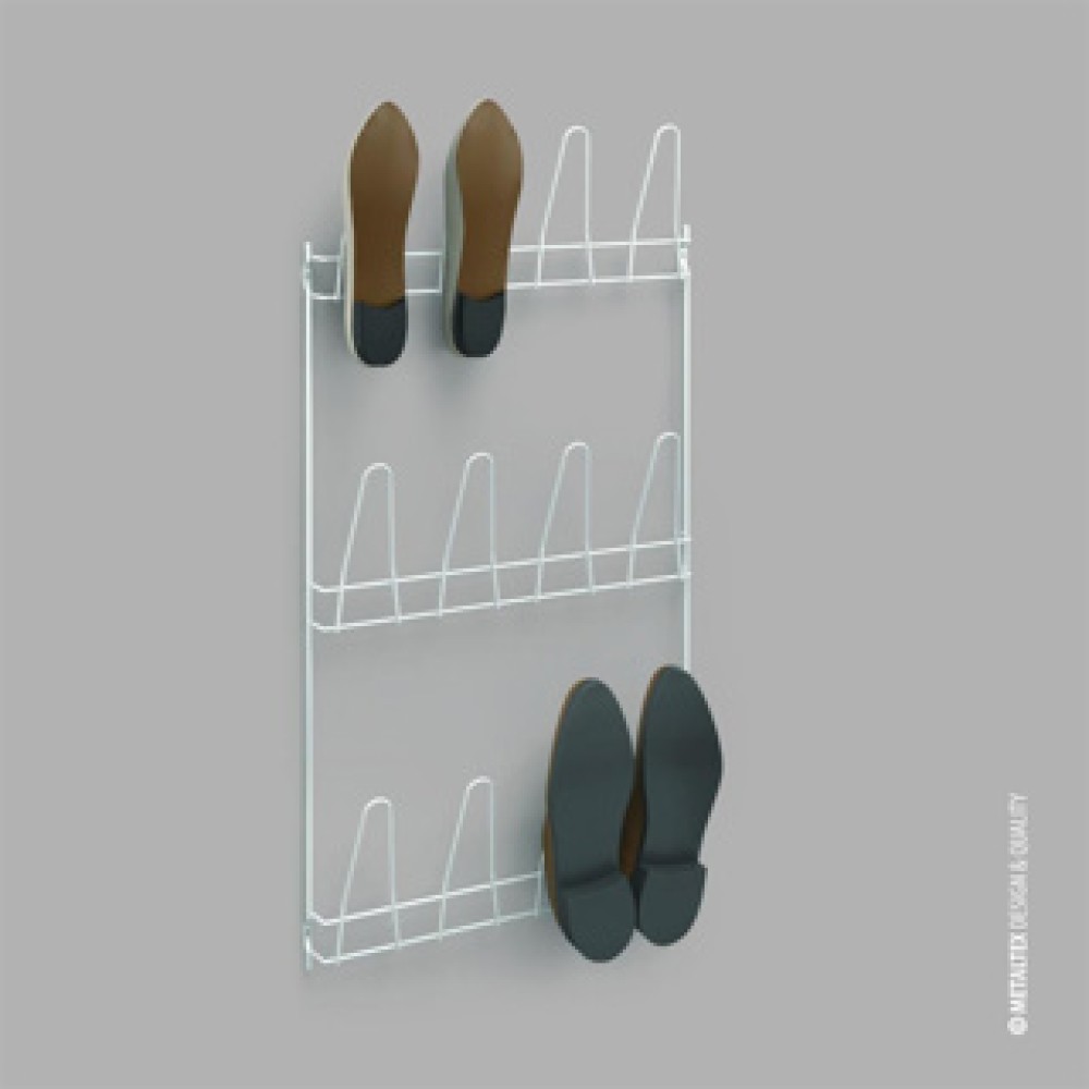 Tomado-Metaltex Wandschoenenrek Penny 41 x 77 cm wit - Afbeelding 2