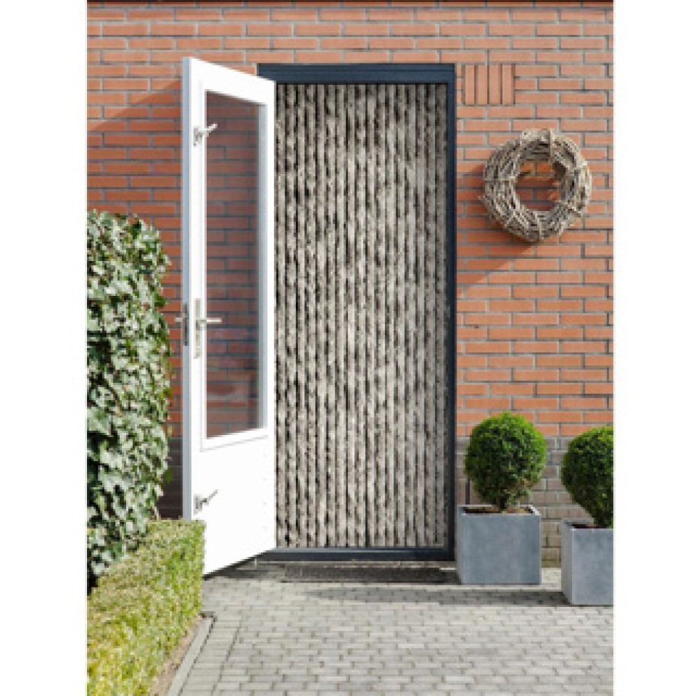 Vliegengordijn martinique uni grijs 90x210cm - Afbeelding 2