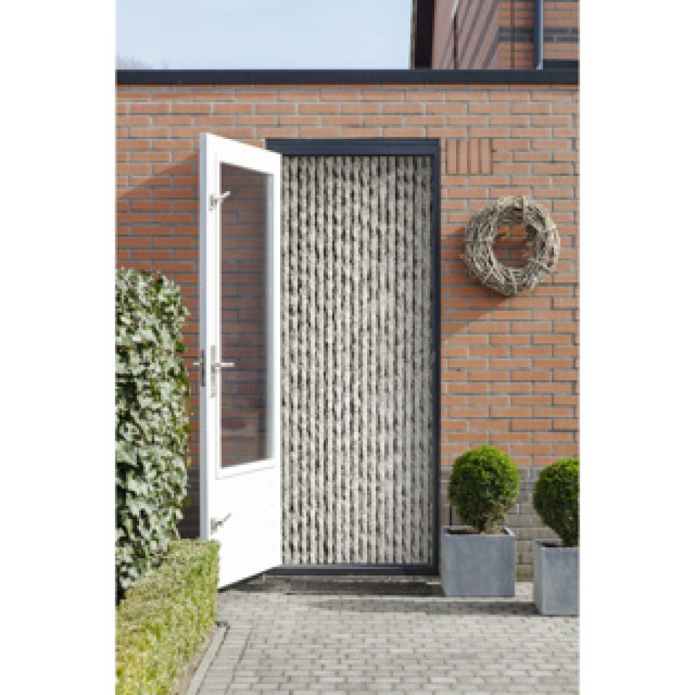 Vliegengordijn martinique grijs/wit 90x230cm - Afbeelding 3