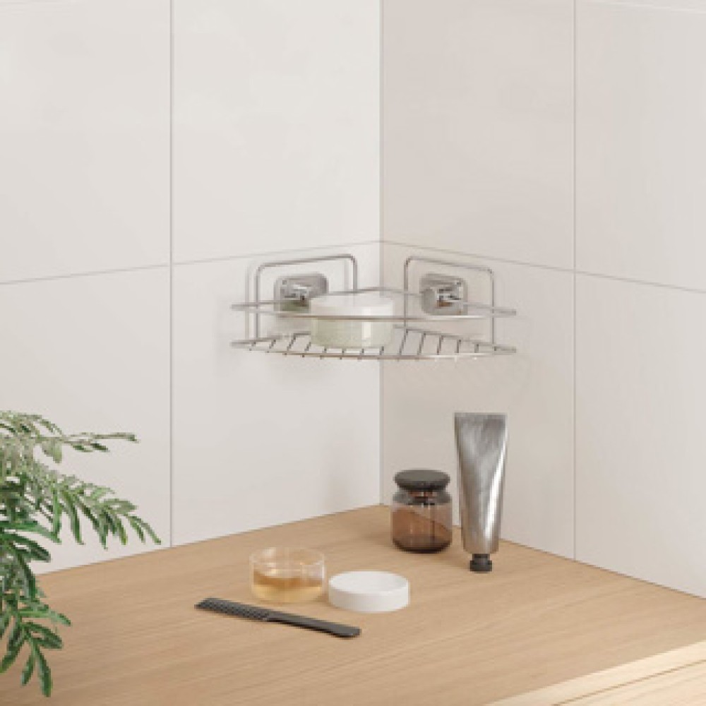 Badkamer rek hoekplank vacuum fix 23x23x11 cm - Afbeelding 3