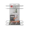 Badkamer rek rechthoekig vacuum fix 26 x 13 x 35 cm