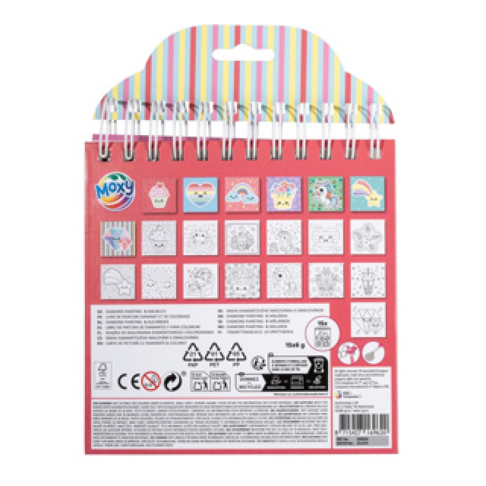 Diamantverven en kleurboek luxe 16x16cm - Afbeelding 3