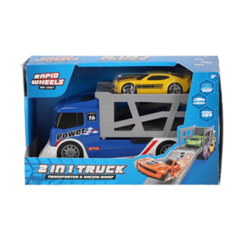 Rapid Wheels Auto transporter + Die cast auto 8 assorti - Afbeelding 4