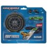 Rapid Wheels Auto launcher met die cast  auto in autoband opberg assorti (assortiment – willekeurige uitvoering)