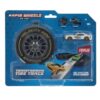 Rapid Wheels Auto launcher met die cast  auto in autoband opberg assorti (assortiment – willekeurige uitvoering)