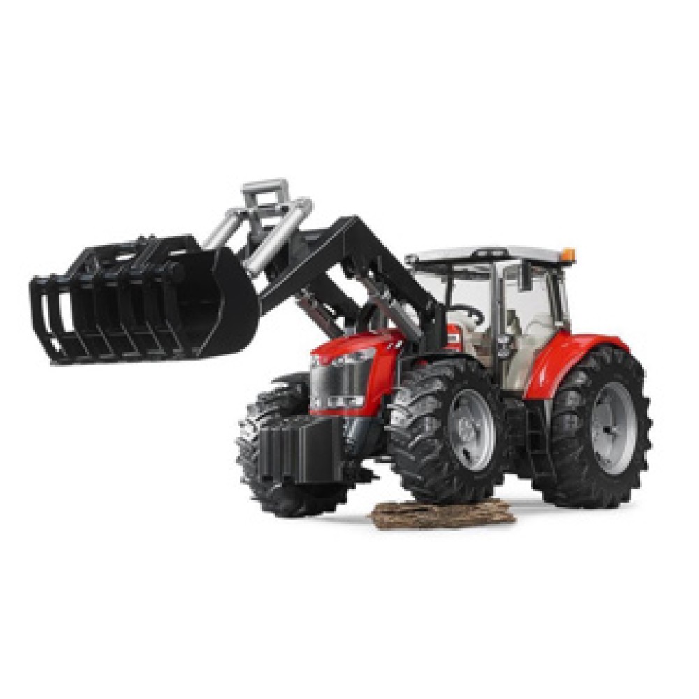 Bruder Tractor Massey Fergusen 7624 Met Frontlader - Afbeelding 4