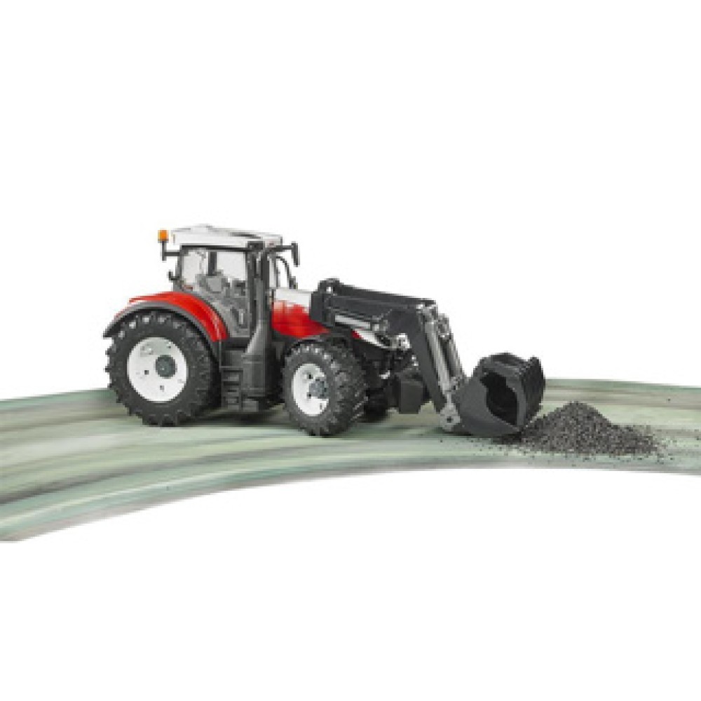 Bruder Tractor Steyr 630 Terrus CVT Met Frontlader - Afbeelding 3