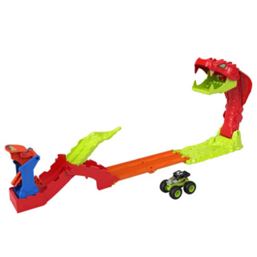 Hot Wheels monster trucks snake slam takedown track - Afbeelding 2