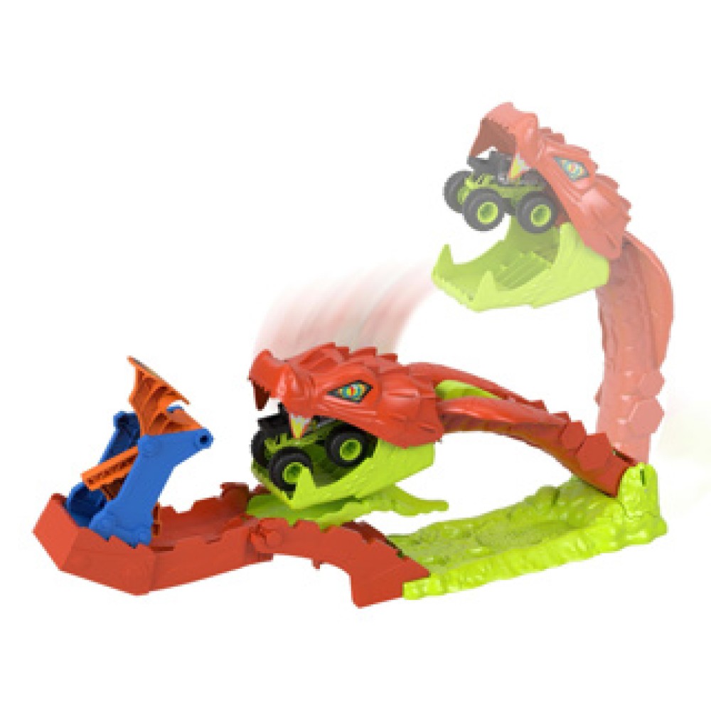 Hot Wheels monster trucks snake slam takedown track - Afbeelding 3