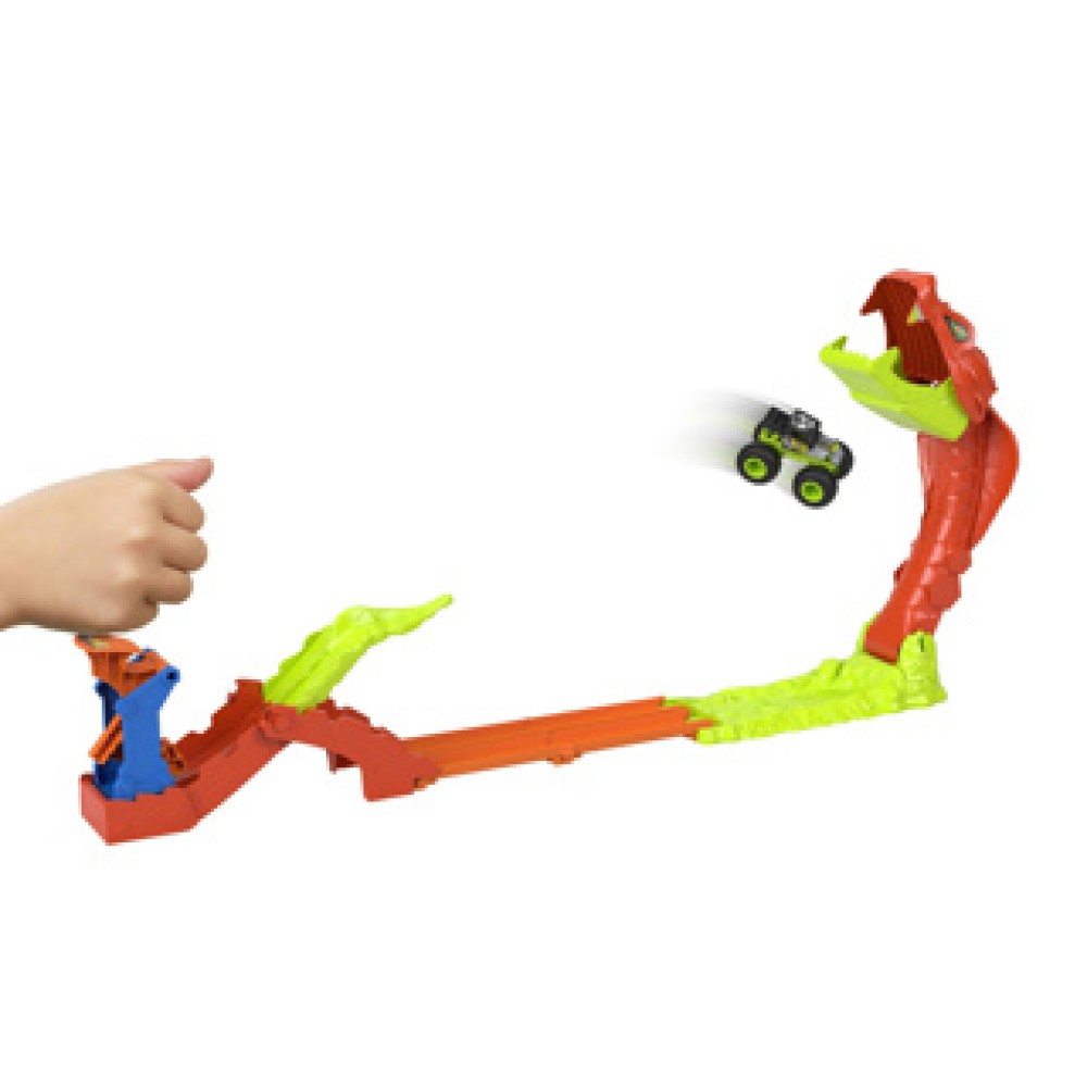 Hot Wheels monster trucks snake slam takedown track - Afbeelding 4