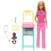 Barbie Career baby dokter speelset met pop