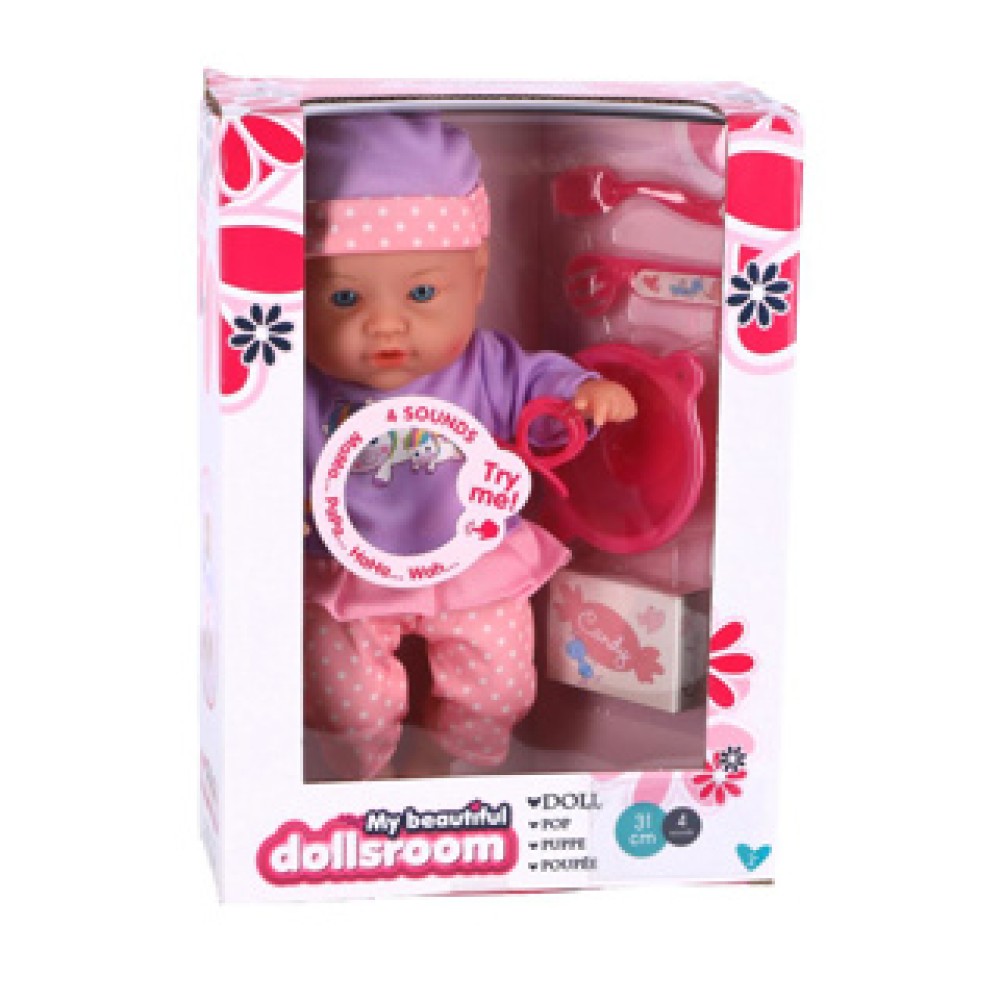 Pop 31 Cm 4 Geluiden + 5 Accessoires My Beautiful Dollsroom - Afbeelding 4