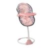 Poppenstoel 3 in 1 grijs/roze 42x40x40 cm