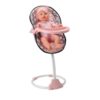 Poppenstoel 3 in 1 grijs/roze 42x40x40 cm