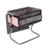Poppen verzorgingstafel grijs/roze39x25x39cm