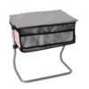 Poppen verzorgingstafel grijs/roze39x25x39cm