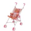 Poppenbuggy roze bloem