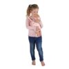 Poppendraagzak roze bloem