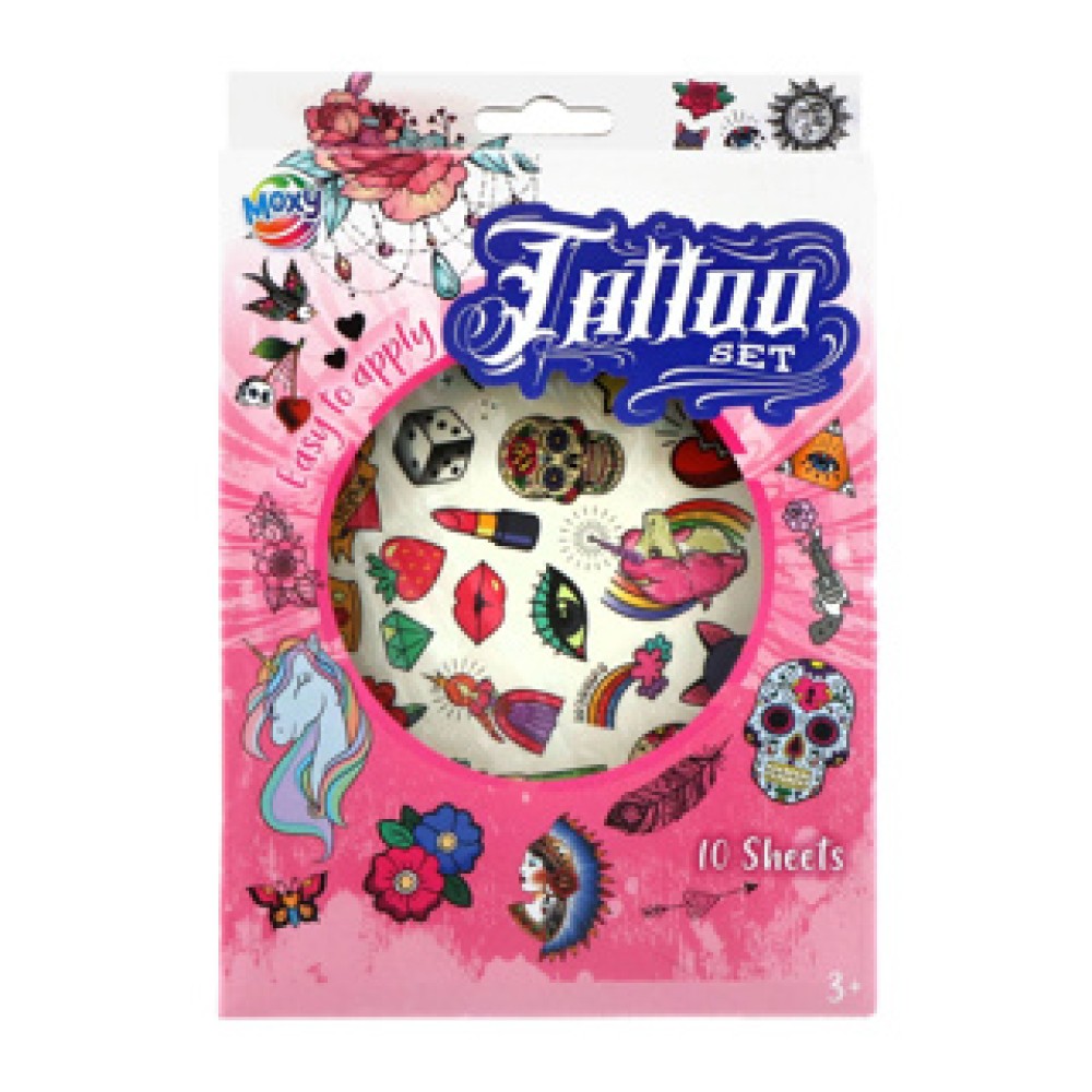Tattoo set 10 Sheets 2 Assorti 22x15 Cm - Afbeelding 2