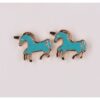 Happy Love Earring Set Blue Horses 3 Stuks