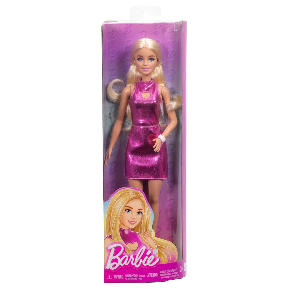 Barbie Fashionista pop pink dress heart cut out