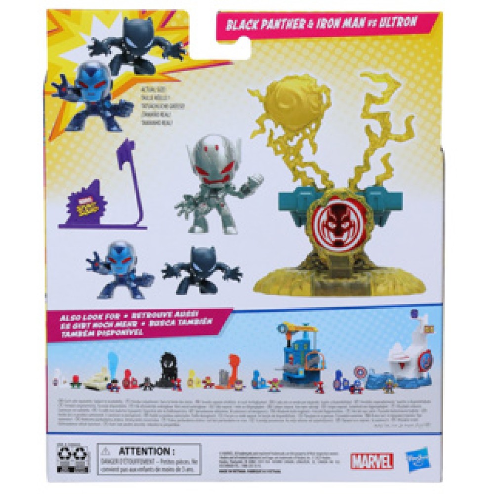Marvel Stunt Squad Speelset Ironman VS Black Panther Middel Assorti - Afbeelding 5
