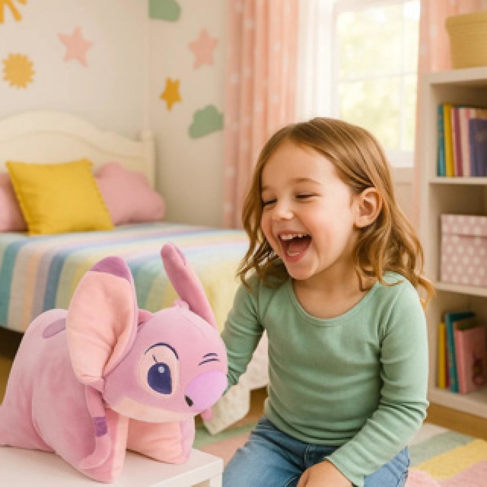 Lilo&Stitch Angel 2in1 knuffelkussen 45x28cm - Afbeelding 3