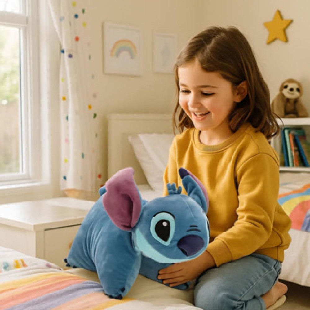Lilo&Stitch Stitch 2in1 knuffelkussen 45x28cm - Afbeelding 3