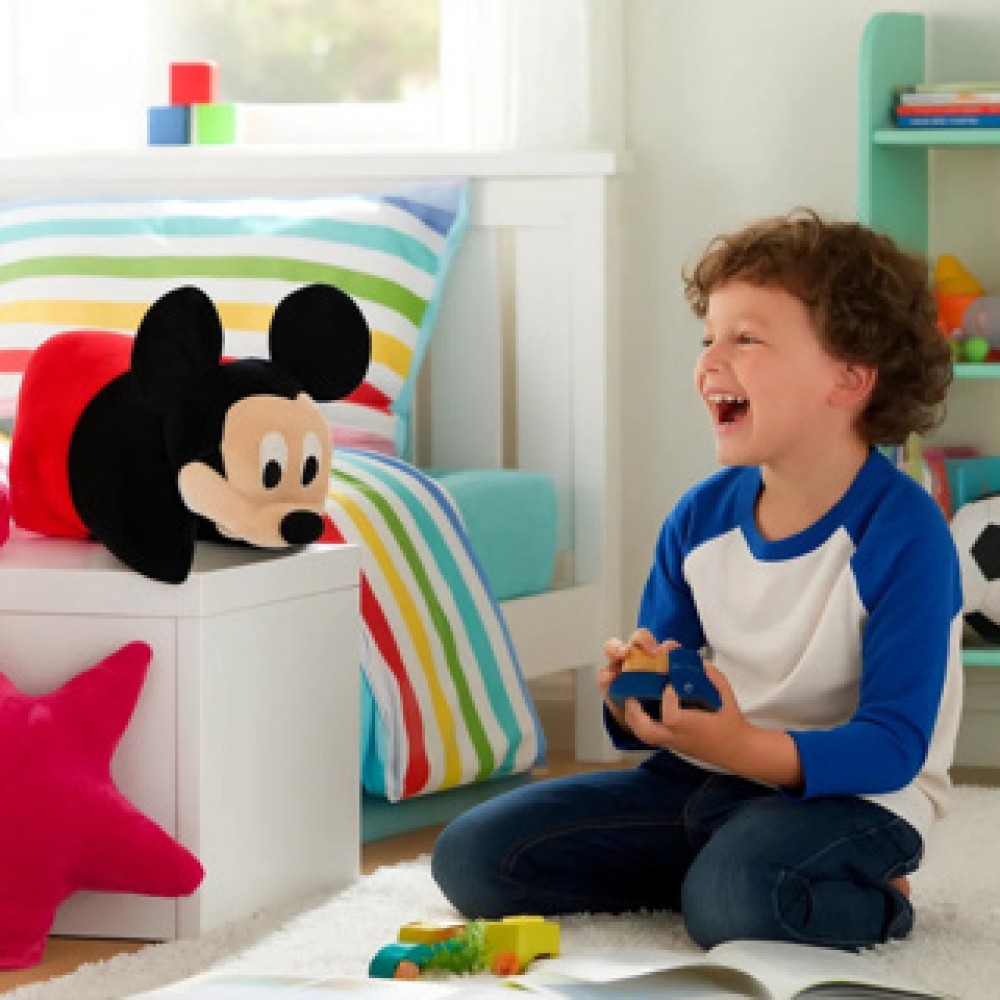 Mickey Mouse 2in1 knuffelkussen 45x28cm - Afbeelding 3