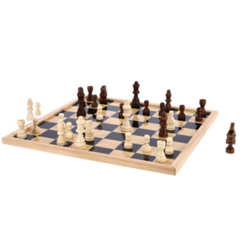 Dambord/schaakbord met Schaakstukken 40 x 40 cm - Afbeelding 2