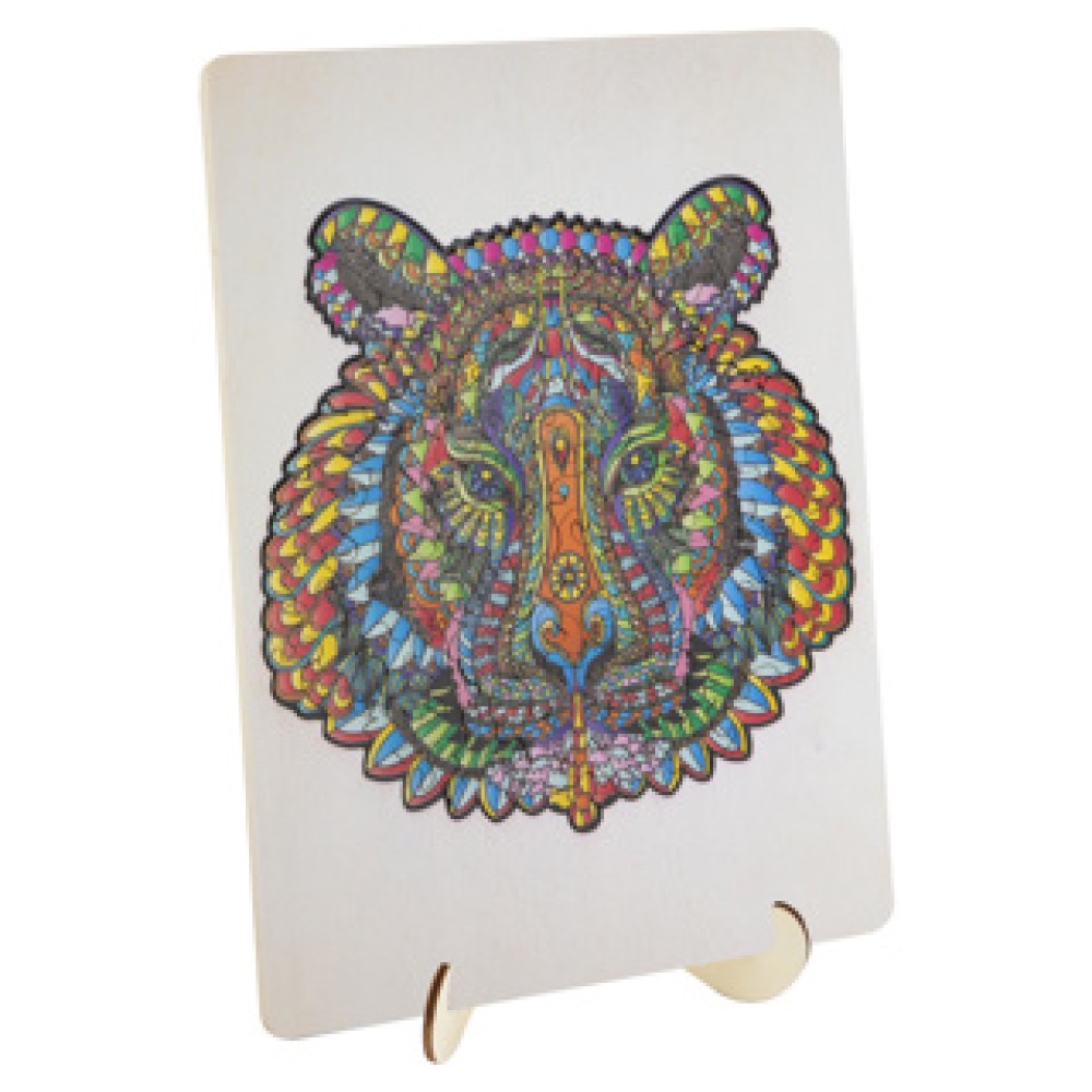 Puzzel hout figuur tijger 130 stukjes - Afbeelding 3