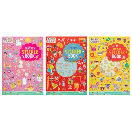A4 Stickerboek 8 vellen 3 assorti (assortiment – willekeurige uitvoering)