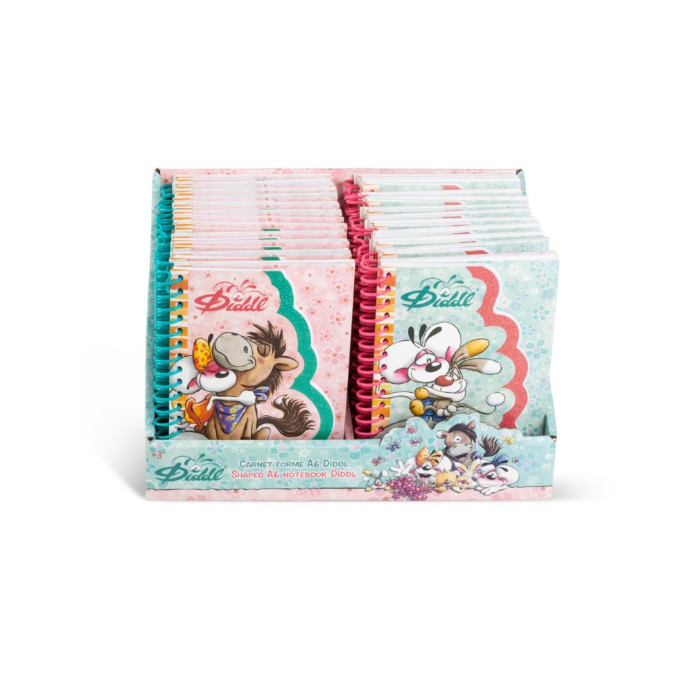 Diddl A6 notitieboek met shaped cover 2 assorti
