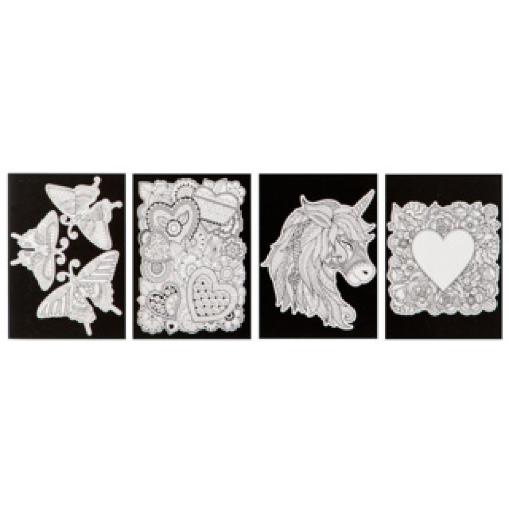 Schilderen op velvet 4 sheets 4 assorti - Afbeelding 5