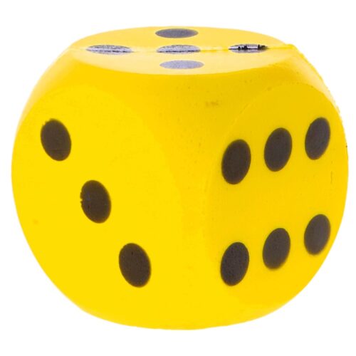 Dobbelsteen Bal Soft Geel 16 Cm