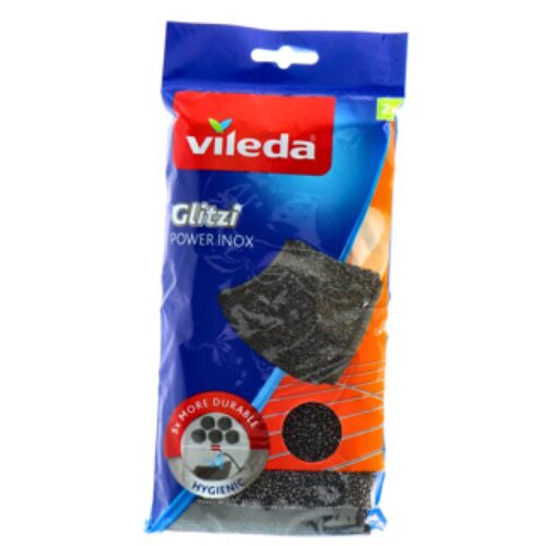 Glitzi Power Inox Vileda schuursponsen 2 stuks stuks